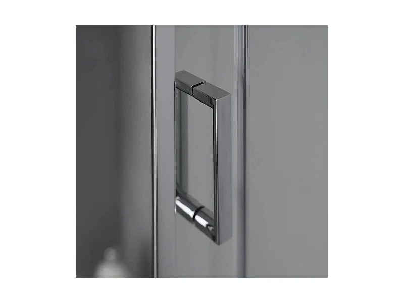 Nowoczesna kabina prysznicowa z płaskim profilem "Ferrara Two" ze szkła hartowanego i aluminium cm 70x90 195h