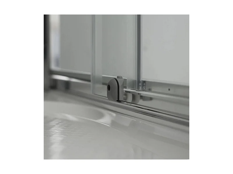 Nowoczesna kabina prysznicowa z płaskim profilem "Ferrara Two" ze szkła hartowanego i aluminium cm 70x90 195h