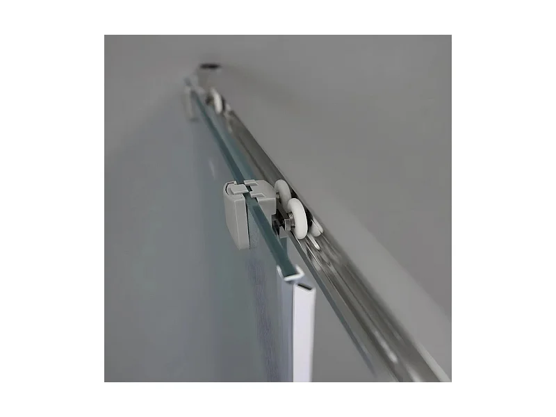 Kabina prysznicowa kwadratowa z drzwiami przesuwnymi "Genova Two" ze szkła hartowanego nieprzezroczystego cm 90x90185h