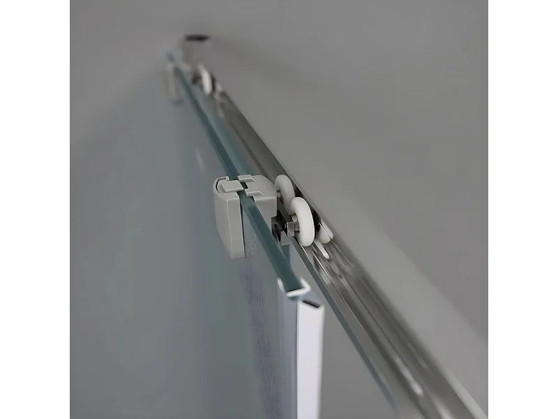 Kabina prysznicowa kwadratowa z drzwiami przesuwnymi "Genova Two" ze szkła hartowanego nieprzezroczystego cm 90x90185h