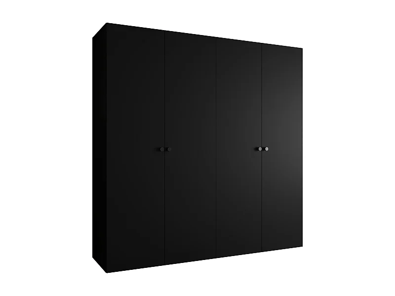Drehtürenschrank Parma 1 202/200/52 4-türig (Schwarz)