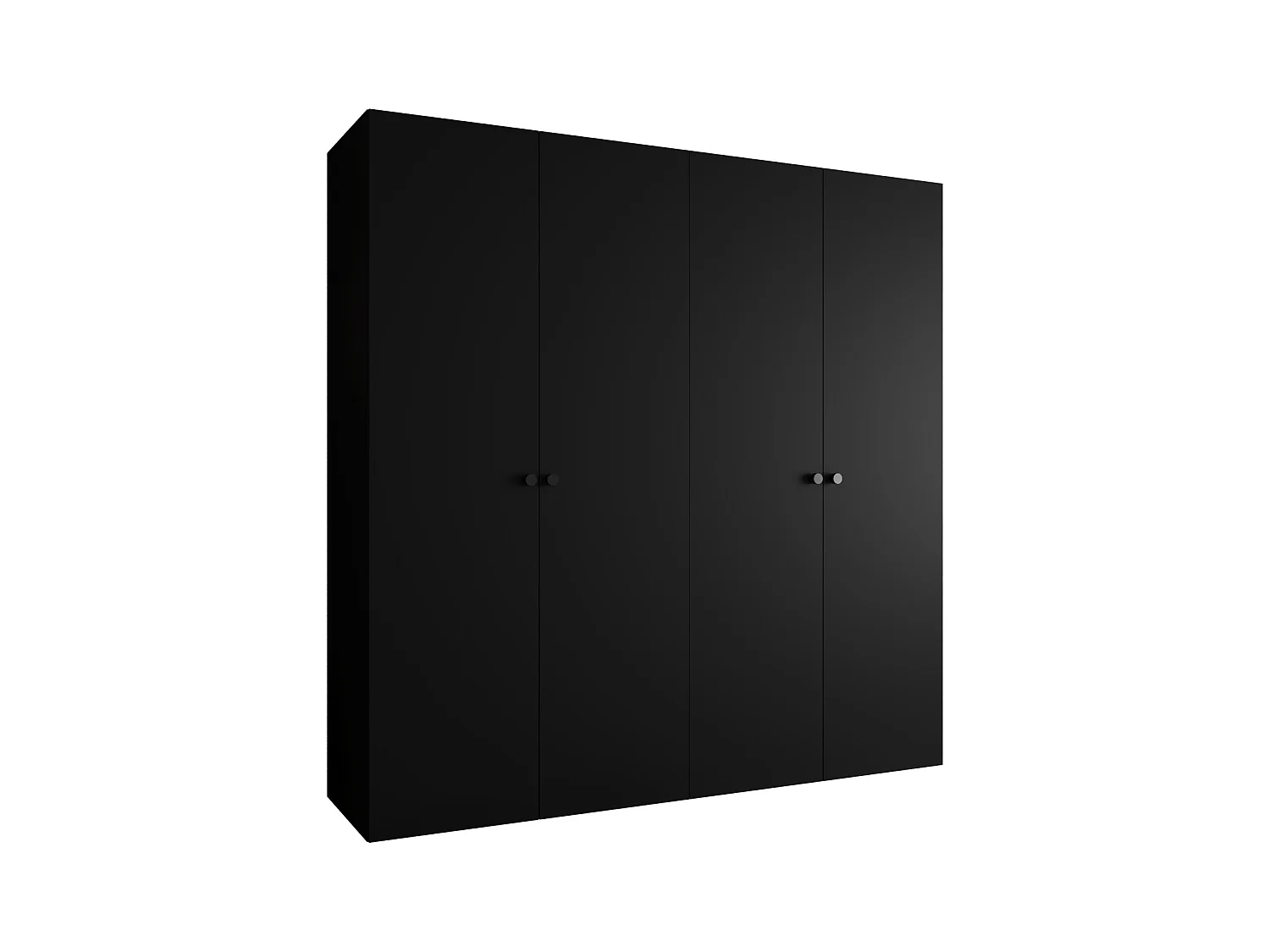 Armoire à portes battantes Parma 1 202/200/52 4 portes (Noir)