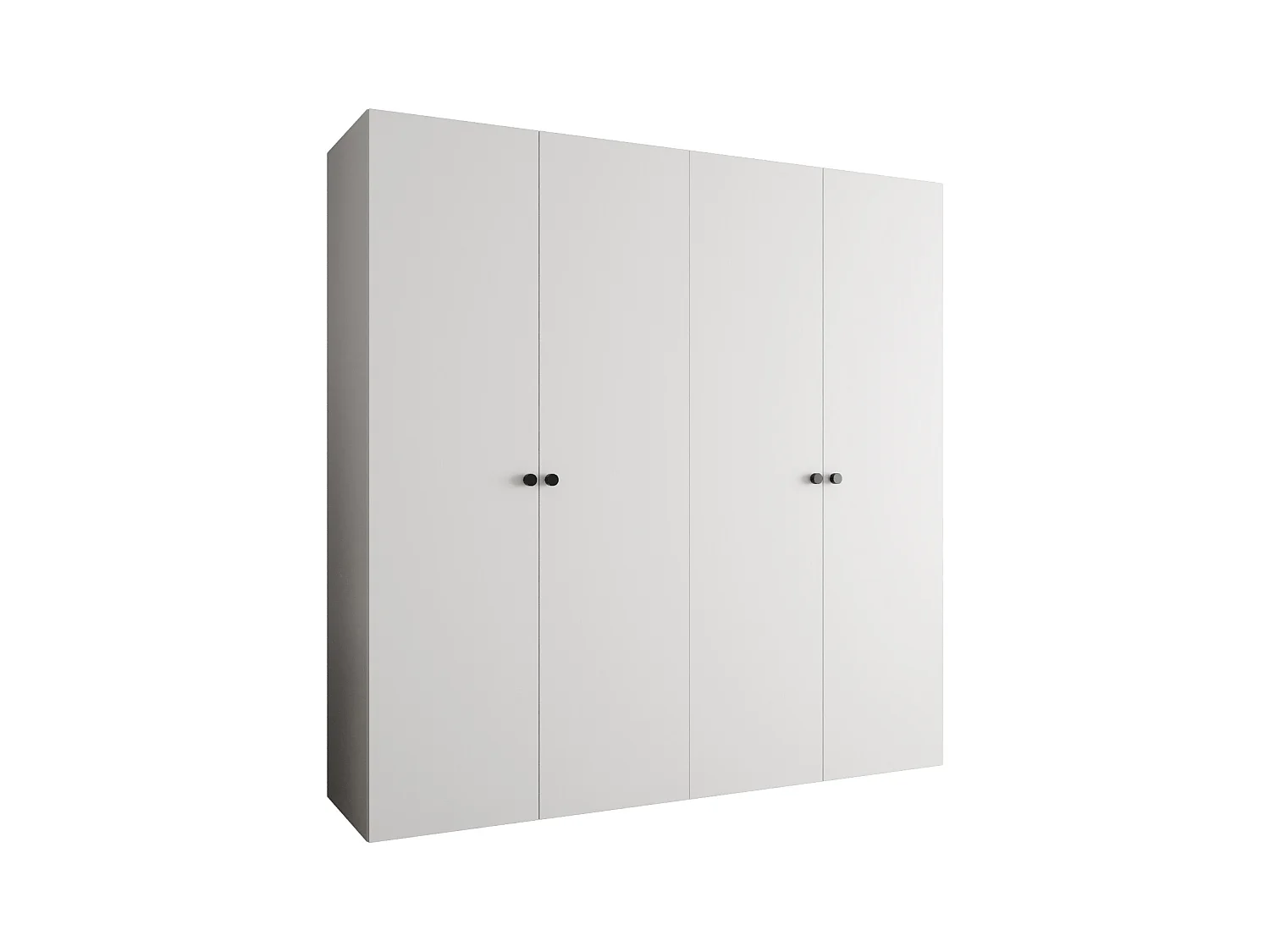 Armoire à portes battantes Parma 1 202/200/52 4 portes (Blanc)
