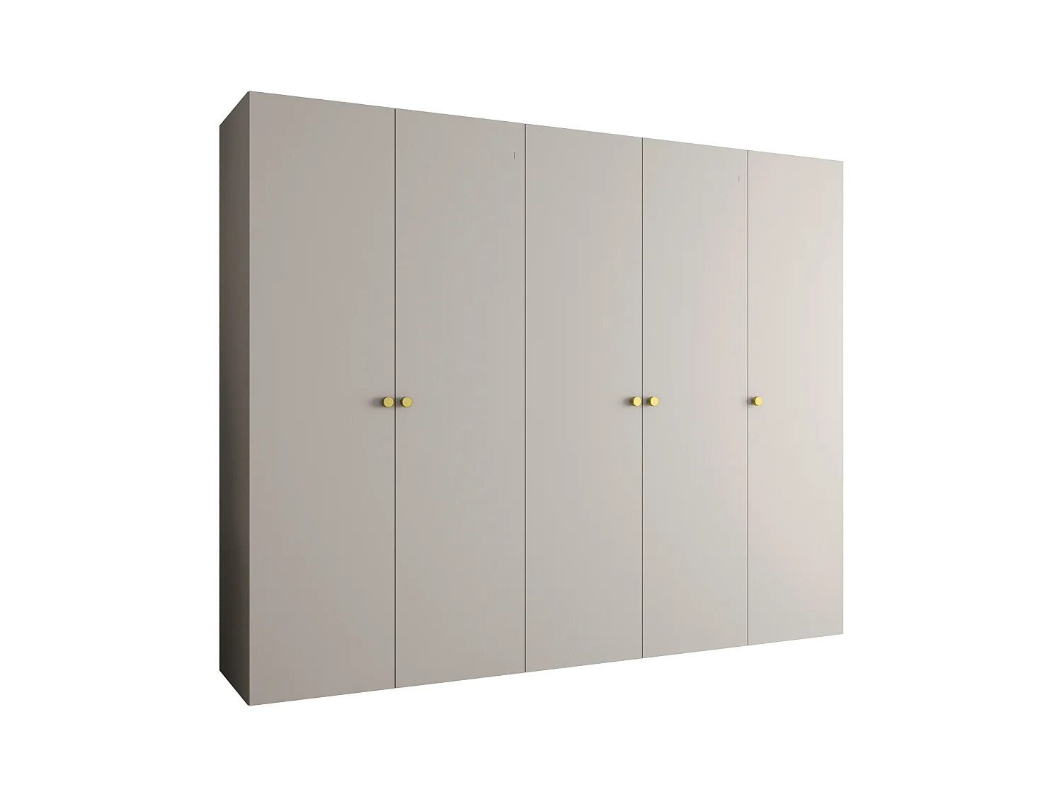 Armoire à portes battantes Parma 1 202/250/52 5 portes (Cachemire)