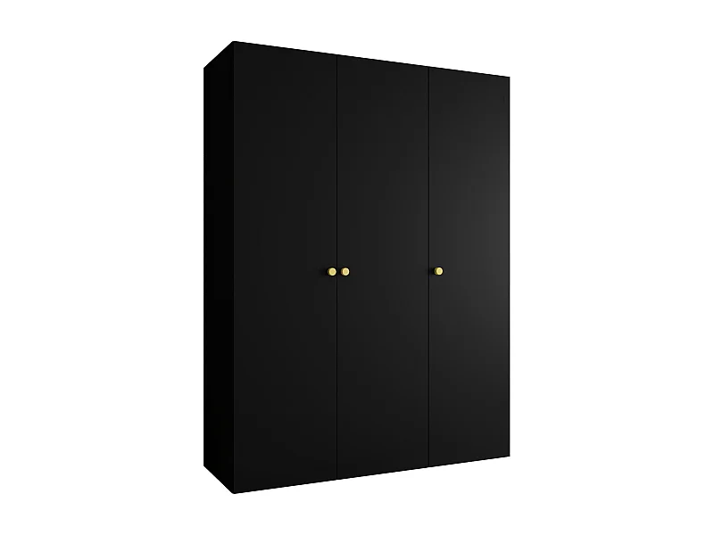 Armario Parma 1 con puertas batientes 202/150/52 3 puertas (negro)