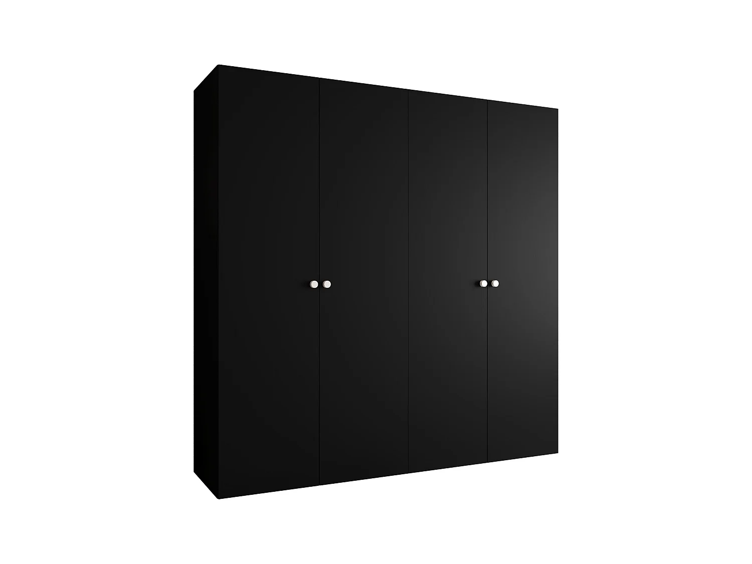 Kleerkast Parma 1 202/200/52 4-deurs (zwart)