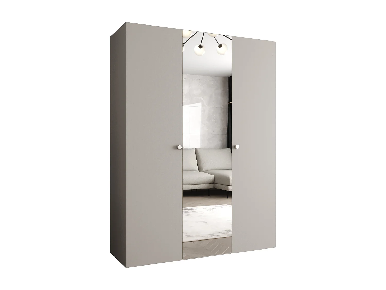 Kleerkast Parma 2 202/150/52 3-deurs (kasjmier)