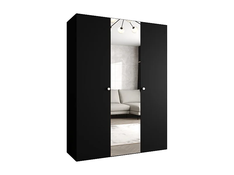 Armoire à portes battantes Parma 2 202/150/52 3 portes (Noir)