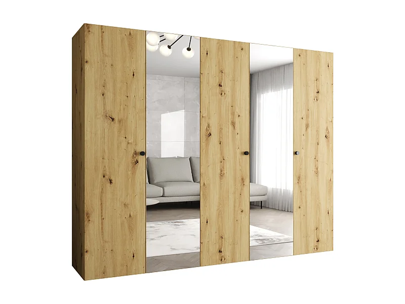 Armoire à portes battantes Parma 2 202/250/52 5 portes (Artisan)