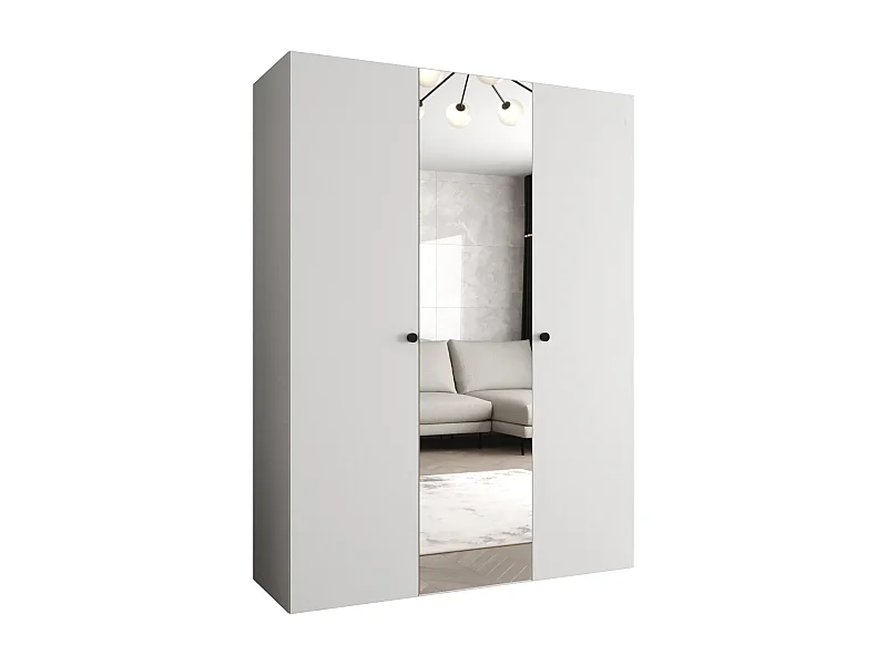 Drehtürenschrank Parma 2 202/150/52 3-türig (Weiß)