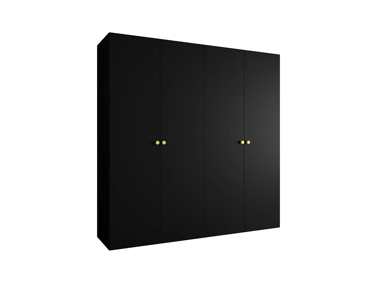 Armoire à portes battantes Parma 1 202/200/52 4 portes (Noir)