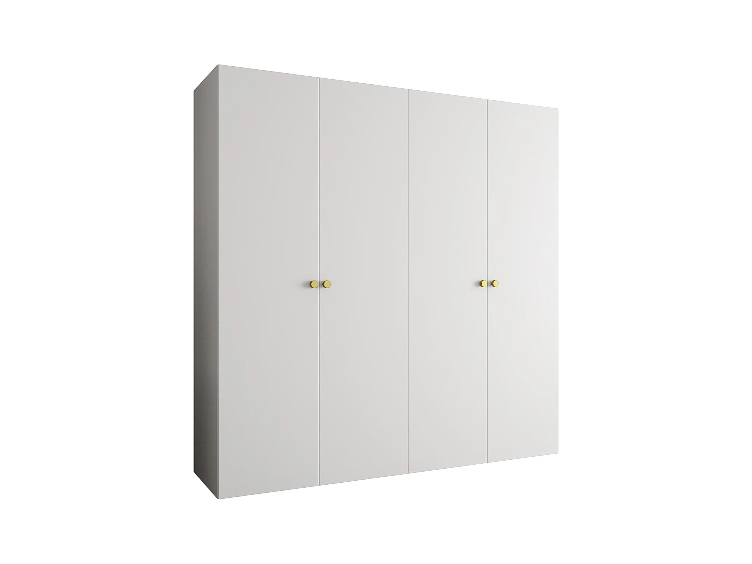Armoire à portes battantes Parma 1 202/200/52 4 portes (Blanc)