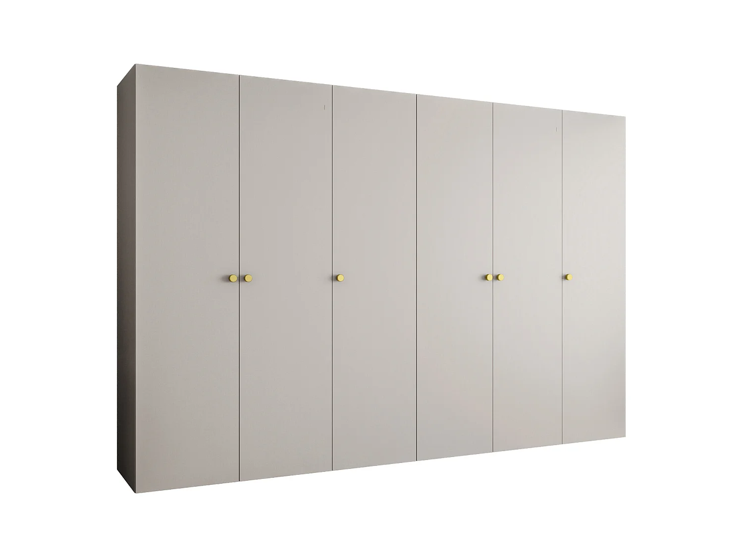 Armoire à portes battantes Parma 1 202/300/52 6 portes (Cachemire)
