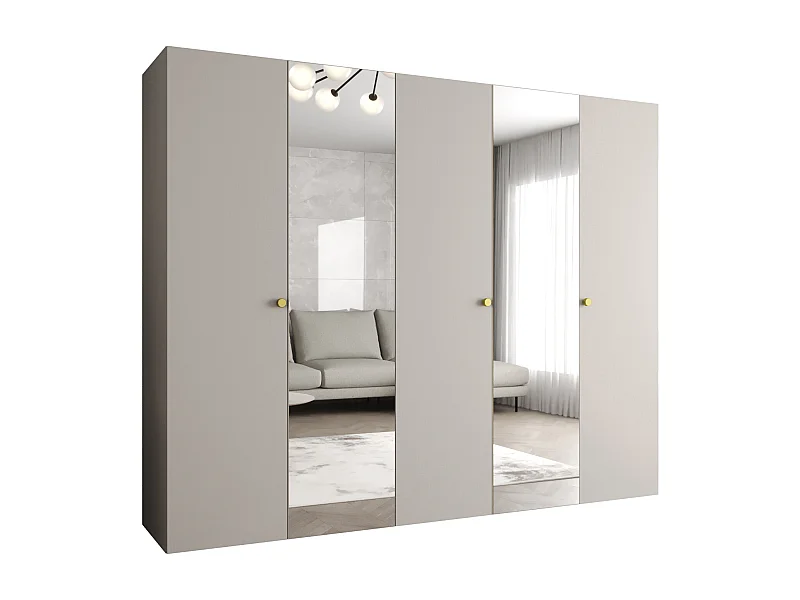 Drehtürenschrank Parma 2 202/250/52 5-türig (Kaschmir)