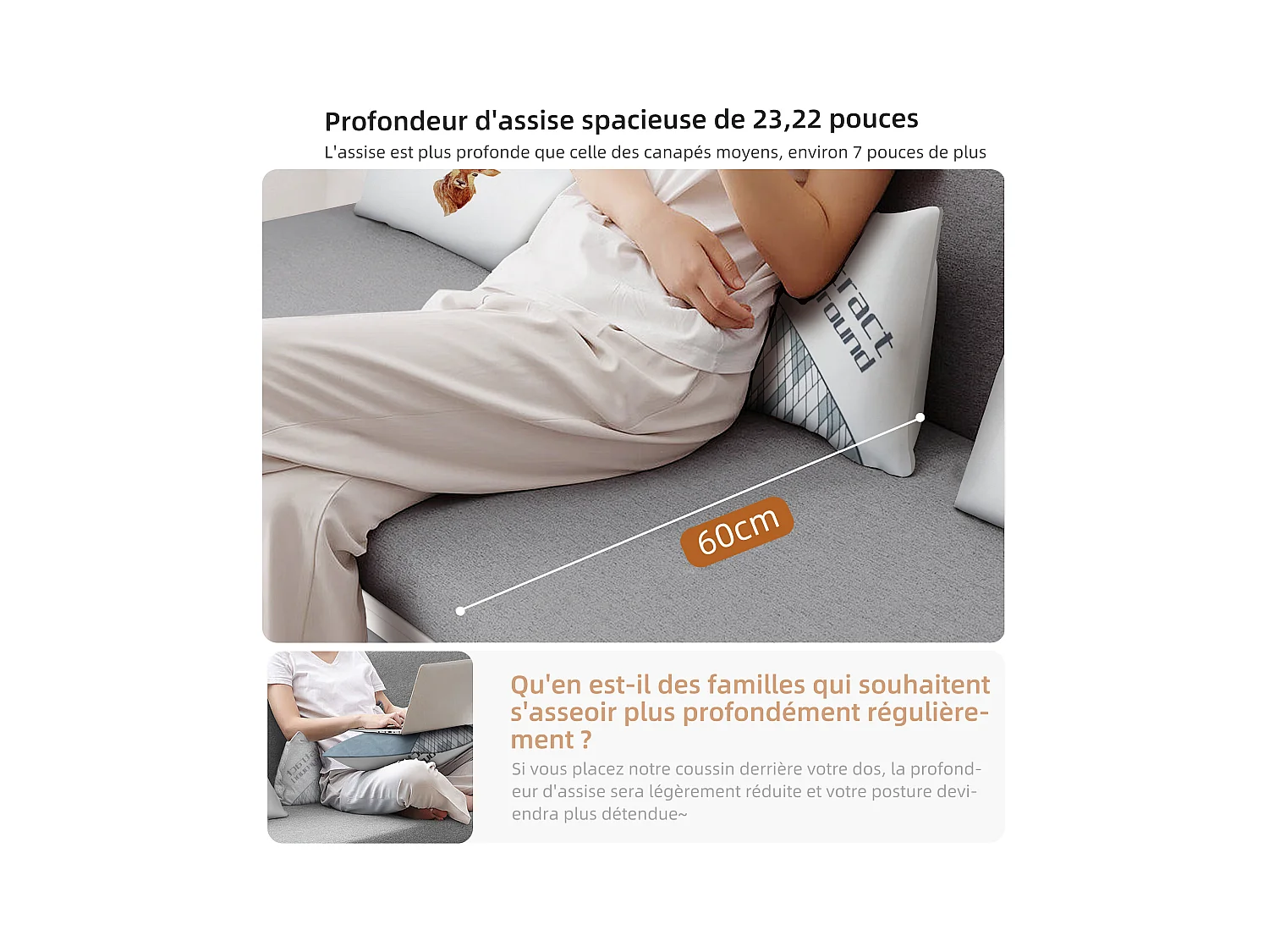 Canapé-lit Extensible 150 cm, Canapé avec Fonction de Couchage et Espace de Rangement, Canapé Convertible pour Petits espaces et Salon, Gris foncé et Blanc (150 cm)