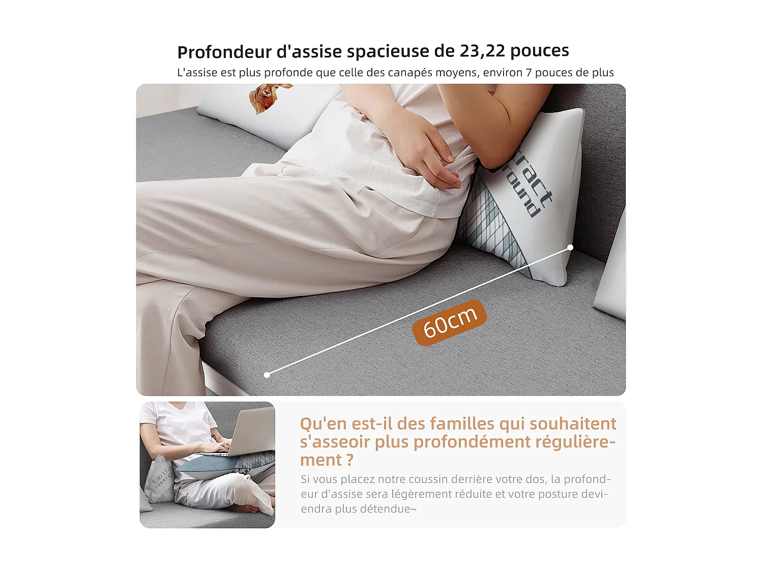 Canapé-lit Extensible 150 cm, Canapé avec Fonction de Couchage et Espace de Rangement, Canapé Convertible pour Petits espaces et Salon, Gris foncé et Blanc (150 cm)