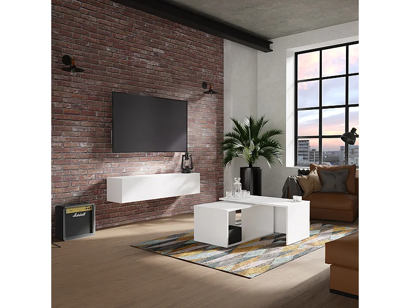 Mueble de TV 105 cm 140 cm – Mueble Suspendido Moderno para Salón