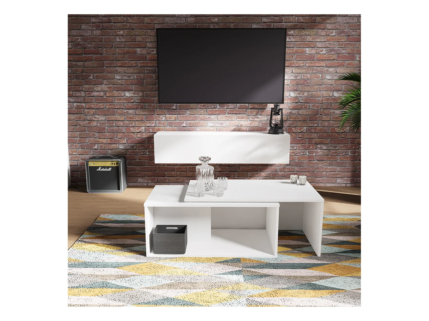 Mueble de TV 105 cm 140 cm – Mueble Suspendido Moderno para Salón