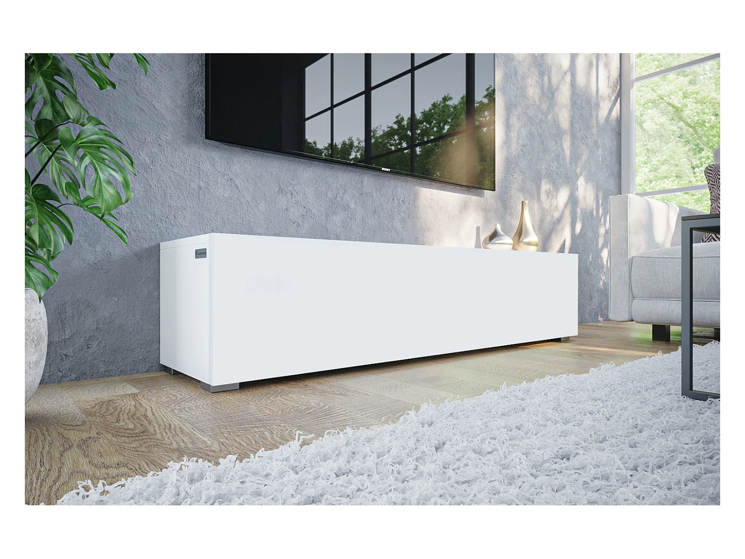 Mueble de TV 105 cm 140 cm – Mueble Suspendido Moderno para Salón