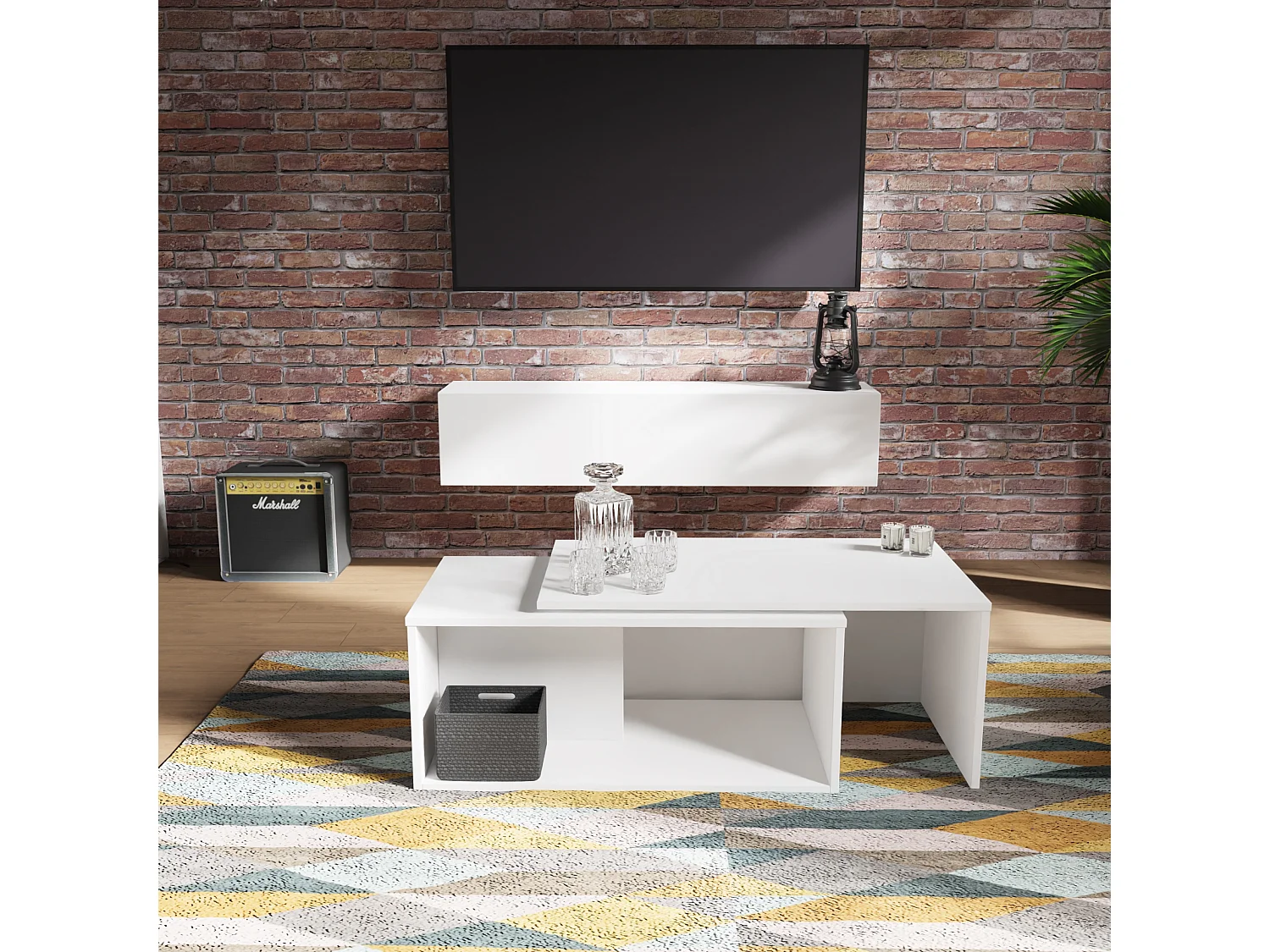 TV-Möbel 105 cm 140 cm – Modernes Hängendes Fernsehboard für Wohnzimmer