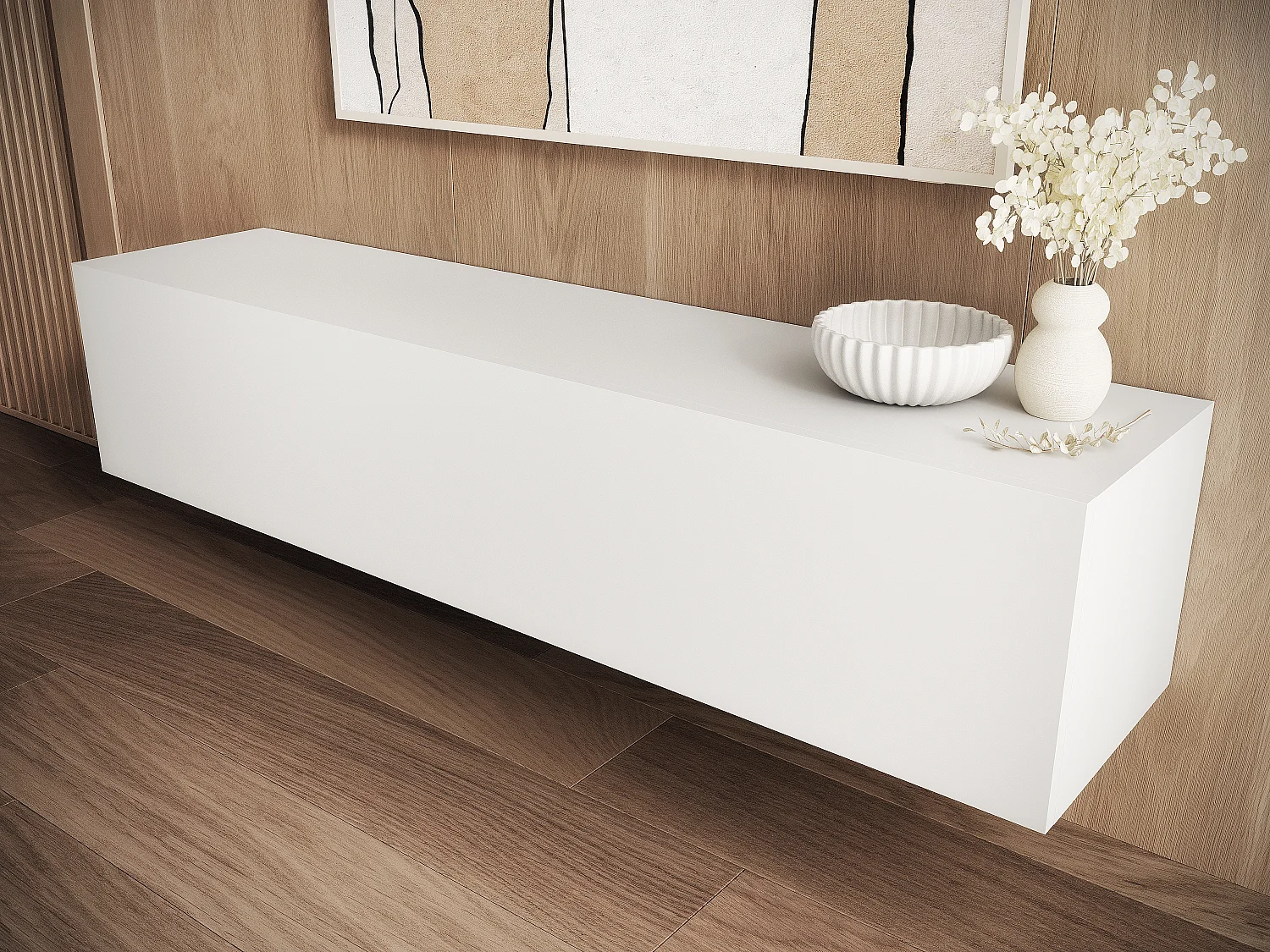 TV-Möbel 105 cm 140 cm – Modernes Hängendes Fernsehboard für Wohnzimmer