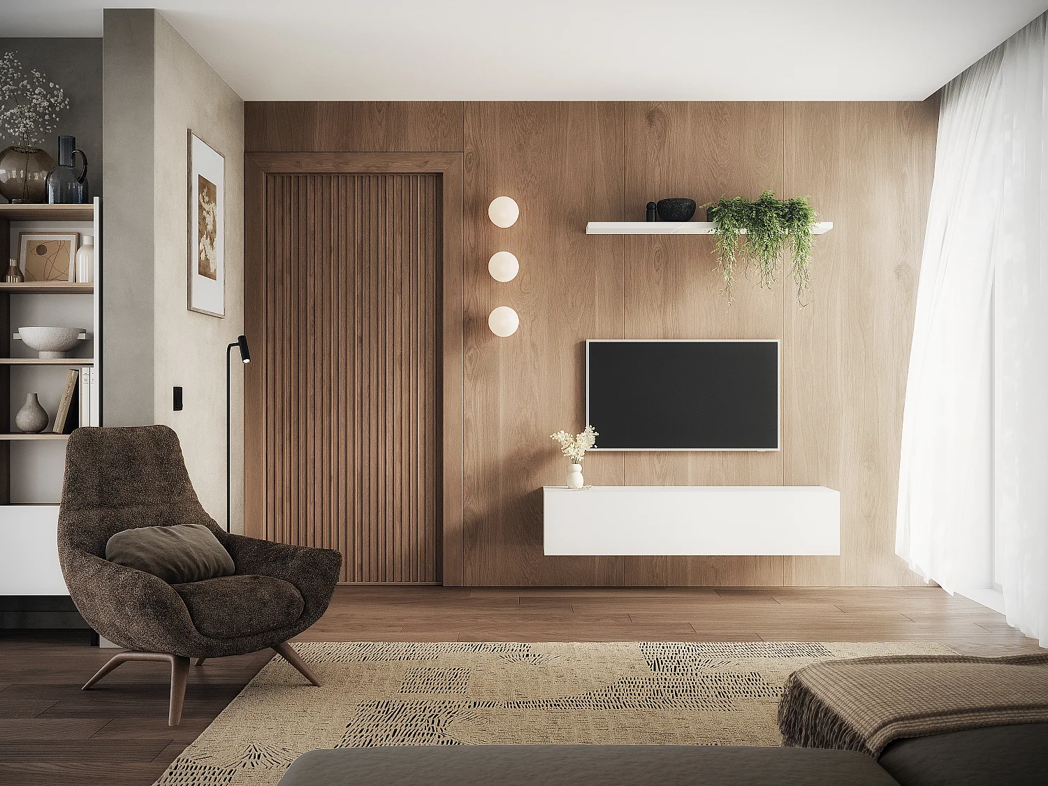TV-Möbel 105 cm 140 cm – Modernes Hängendes Fernsehboard für Wohnzimmer