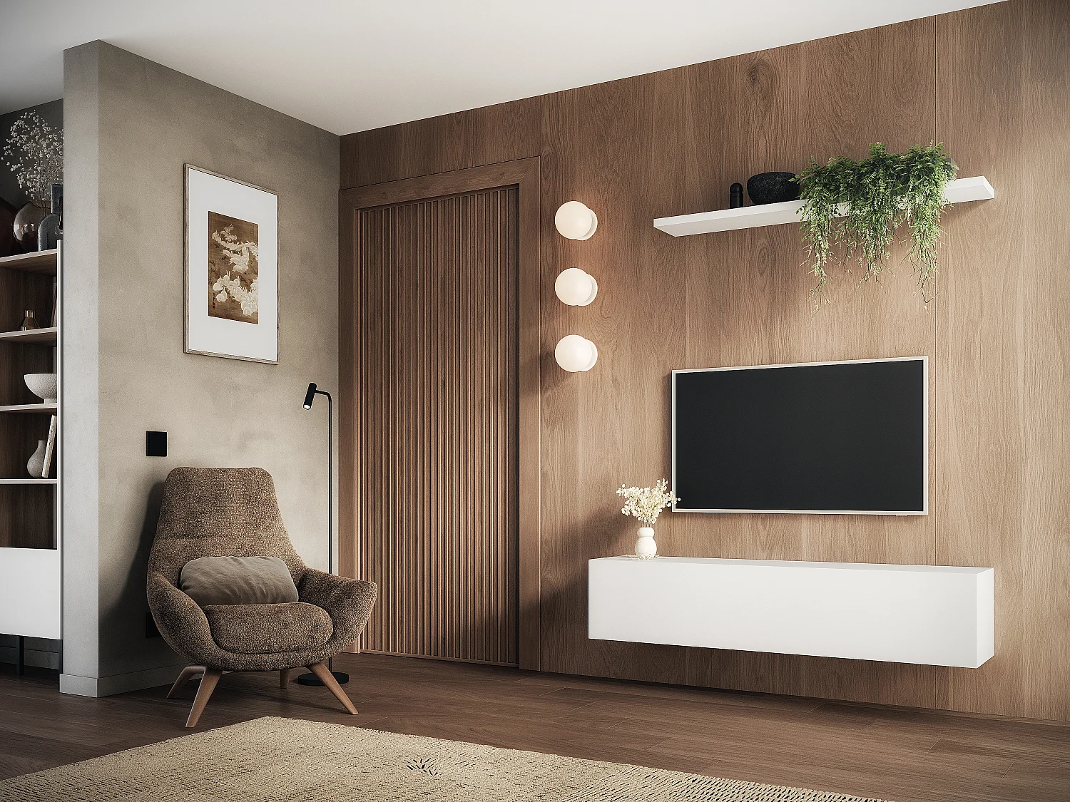 TV-Möbel 105 cm 140 cm – Modernes Hängendes Fernsehboard für Wohnzimmer
