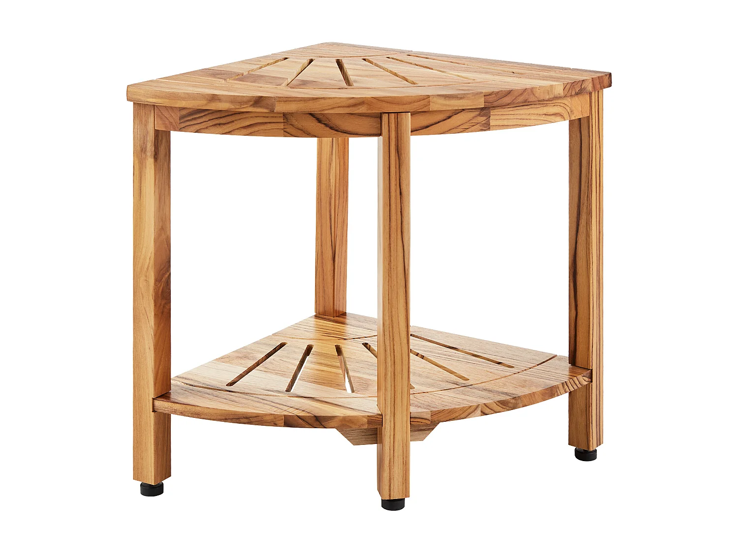 Eckduschbank SucceBuy aus Teakholz, 47 cm H × 39,2 cm R, Teakholz für Innendusche Badezimmer