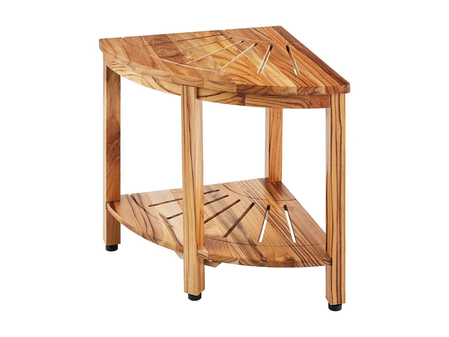 Eckduschbank SucceBuy aus Teakholz, 47 cm H × 39,2 cm R, Teakholz für Innendusche Badezimmer