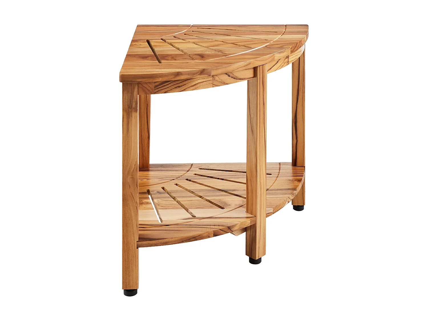 Eckduschbank SucceBuy aus Teakholz, 47 cm H × 39,2 cm R, Teakholz für Innendusche Badezimmer