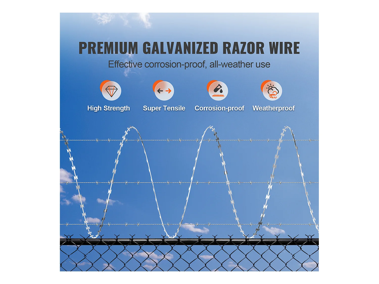 Clôture en Fil de Fer Barbelé pour Clôture de Rasoir, Fil de Fer Barbelé SucceBuy 30 m 2 Rouleaux