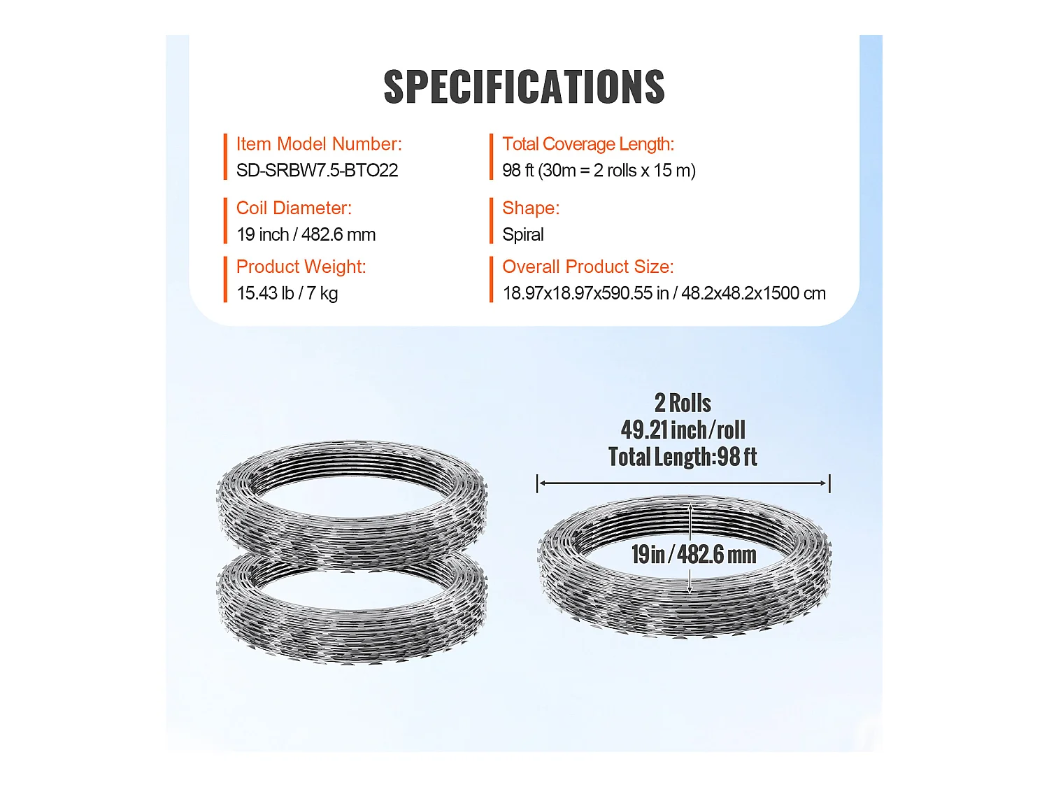 Clôture en Fil de Fer Barbelé pour Clôture de Rasoir, Fil de Fer Barbelé SucceBuy 30 m 2 Rouleaux
