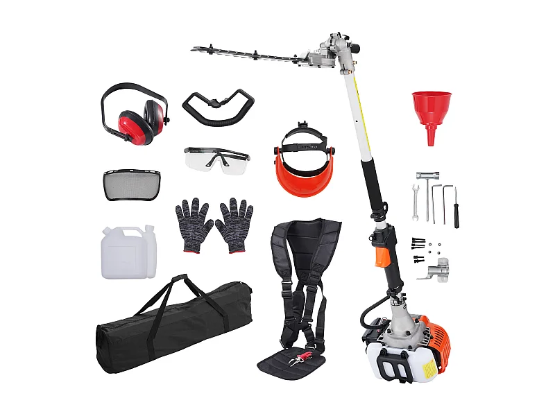 Heckenschaar SucceBuy, Heckenschaar met Gasstaf 26 CC, Tweetakt Aangedreven, Instelbare Snijkop, voor het Snijden van Struiken en Takken