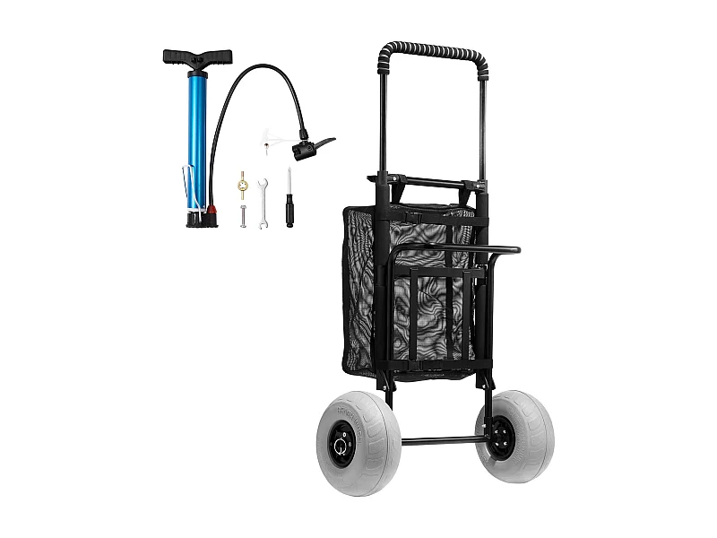 Carrello da Spiaggia SucceBuy, con Grandi Ruote - Ruote da 228,6 mm per Spiaggia e Giardinaggio