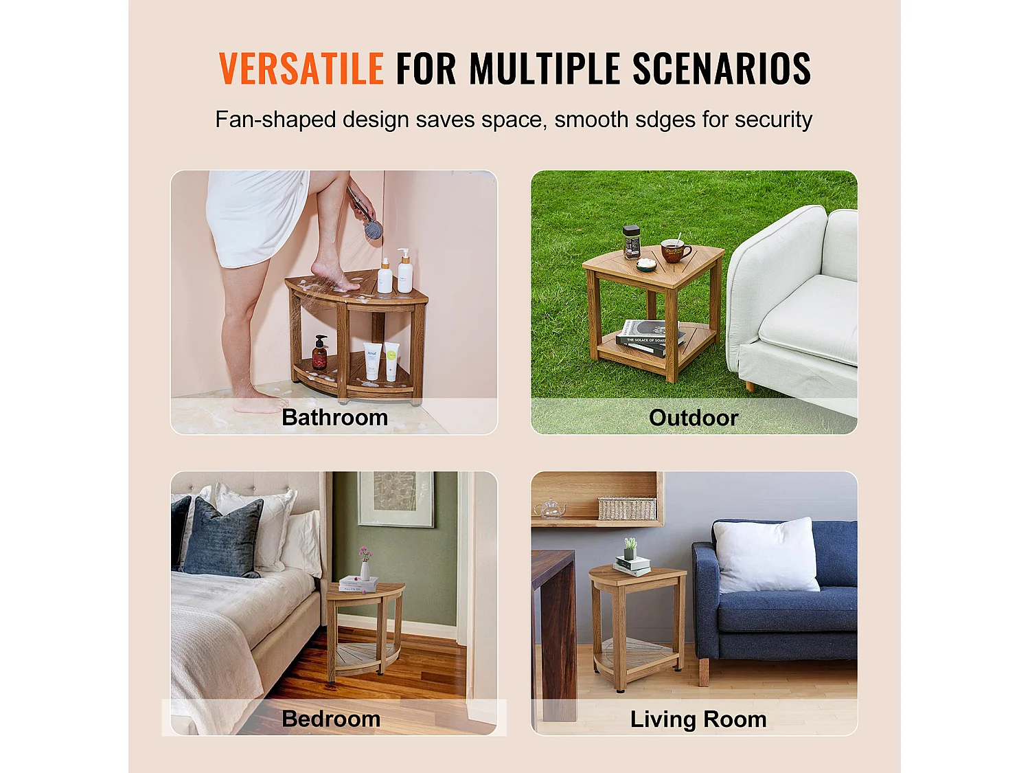 Banc de Douche d'Angle SucceBuy, 47,7 cm H × 45 cm R en Polystyrène, pour Douche Intérieure Salle de Bain