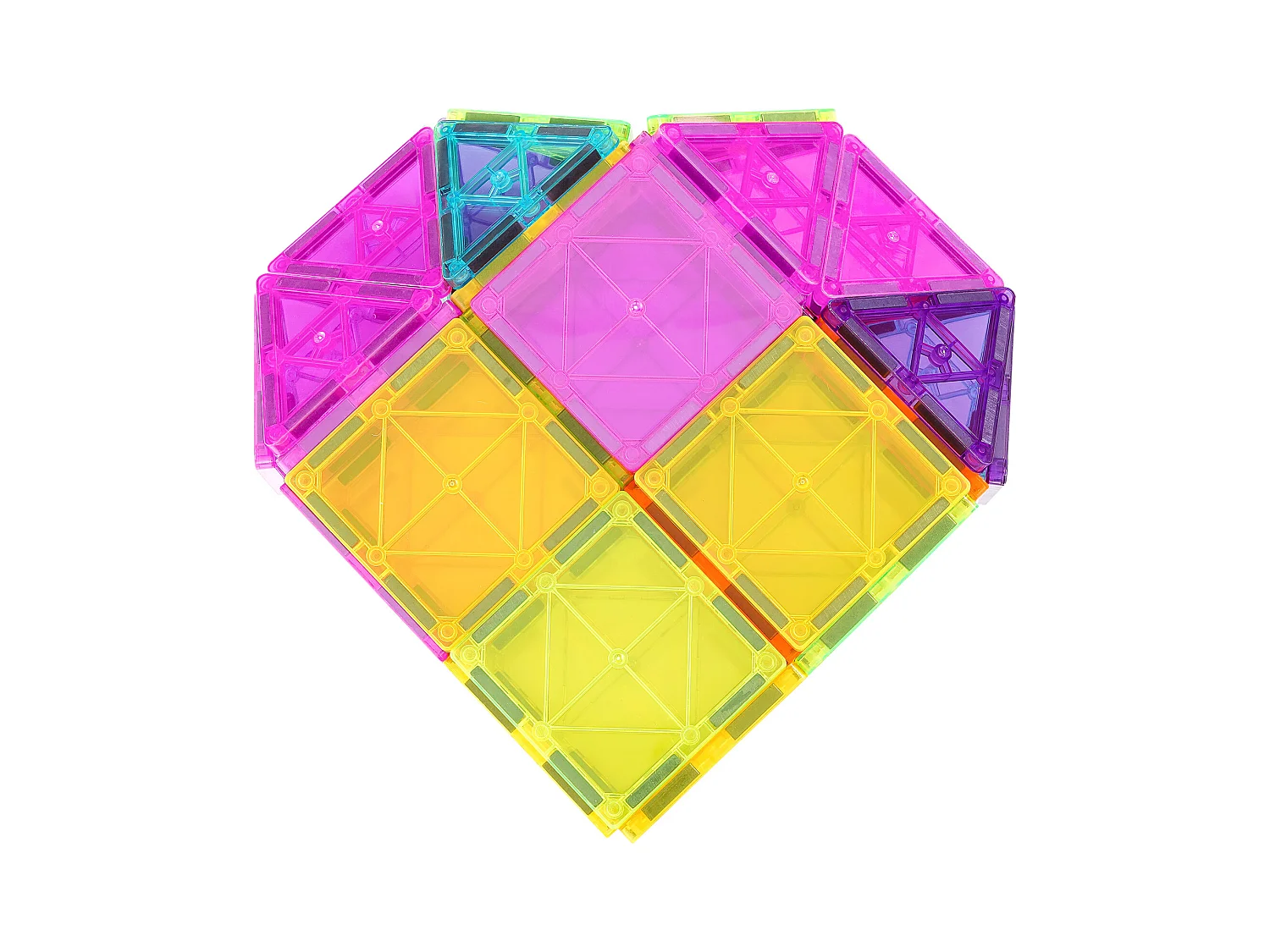 Blocs de Construction Magnétiques SucceBuy 32 PCS, Jouets Éducatifs à Empiler pour Enfants, Jouet 3D, avec Sac de Rangement