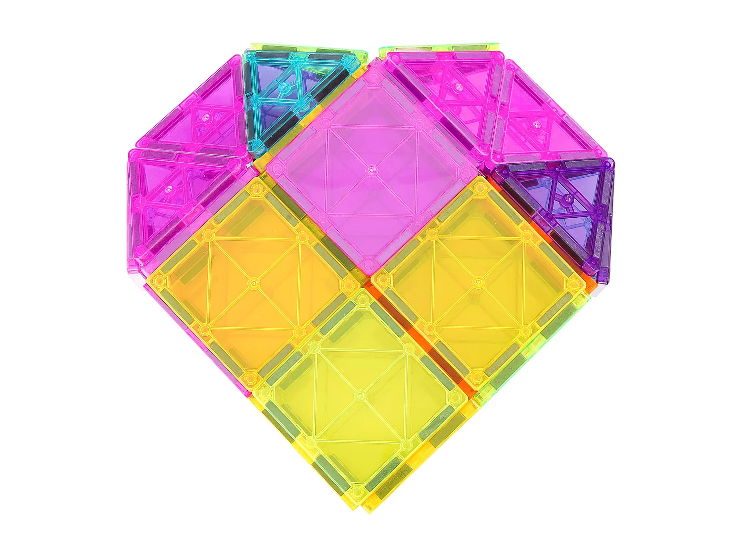 Blocs de Construction Magnétiques SucceBuy 32 PCS, Jouets Éducatifs à Empiler pour Enfants, Jouet 3D, avec Sac de Rangement