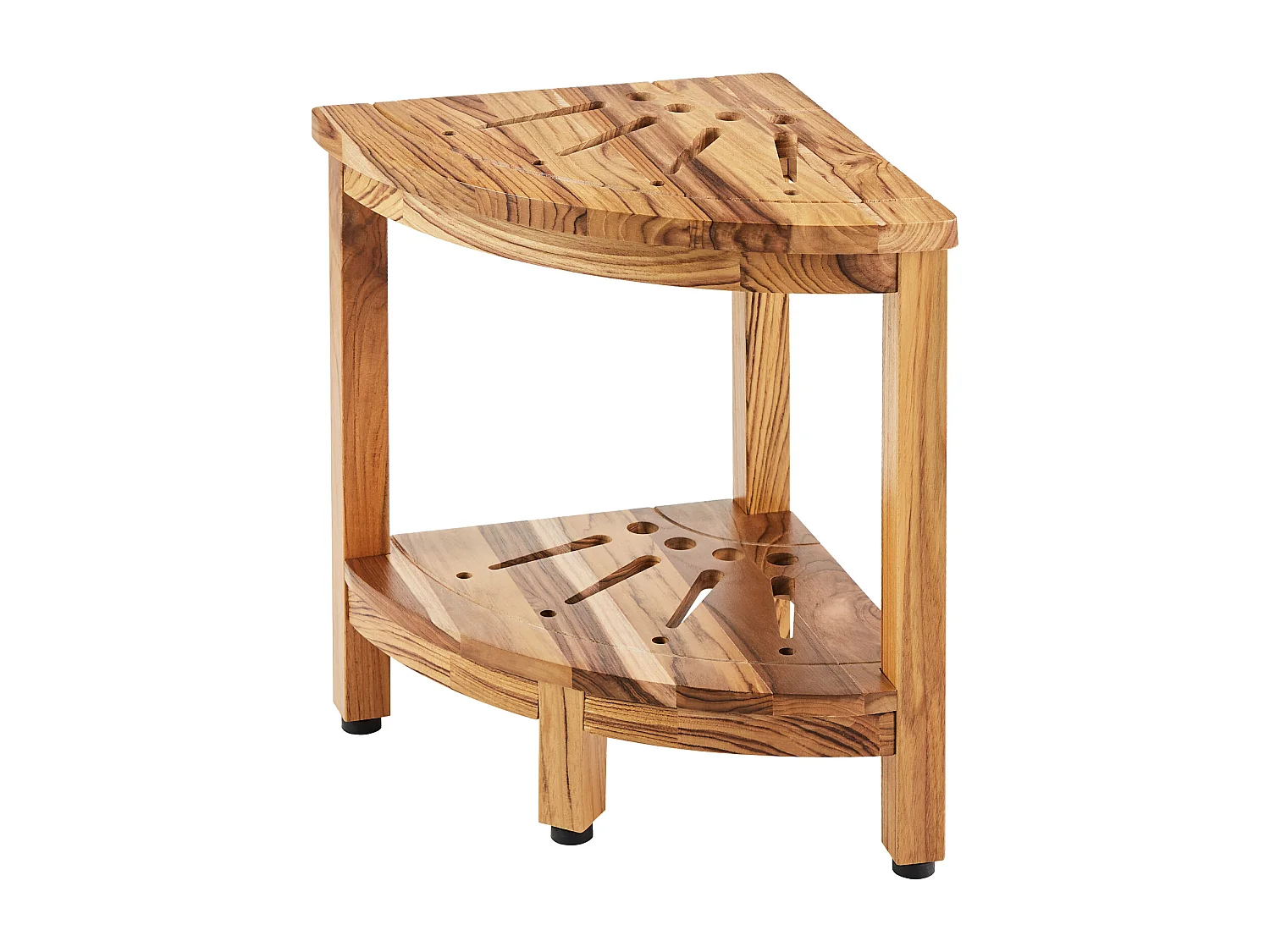 Panca Angolare per Doccia SucceBuy in Teak, 43 cm H × 30,5 cm R, Legno di Teak per Doccia Interna Bagno