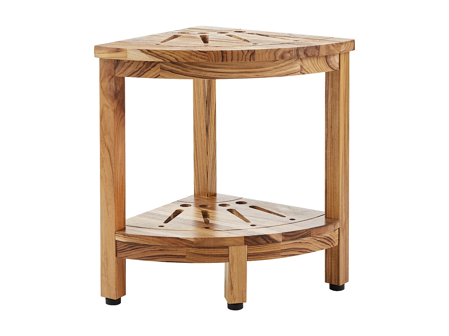 Panca Angolare per Doccia SucceBuy in Teak, 43 cm H × 30,5 cm R, Legno di Teak per Doccia Interna Bagno