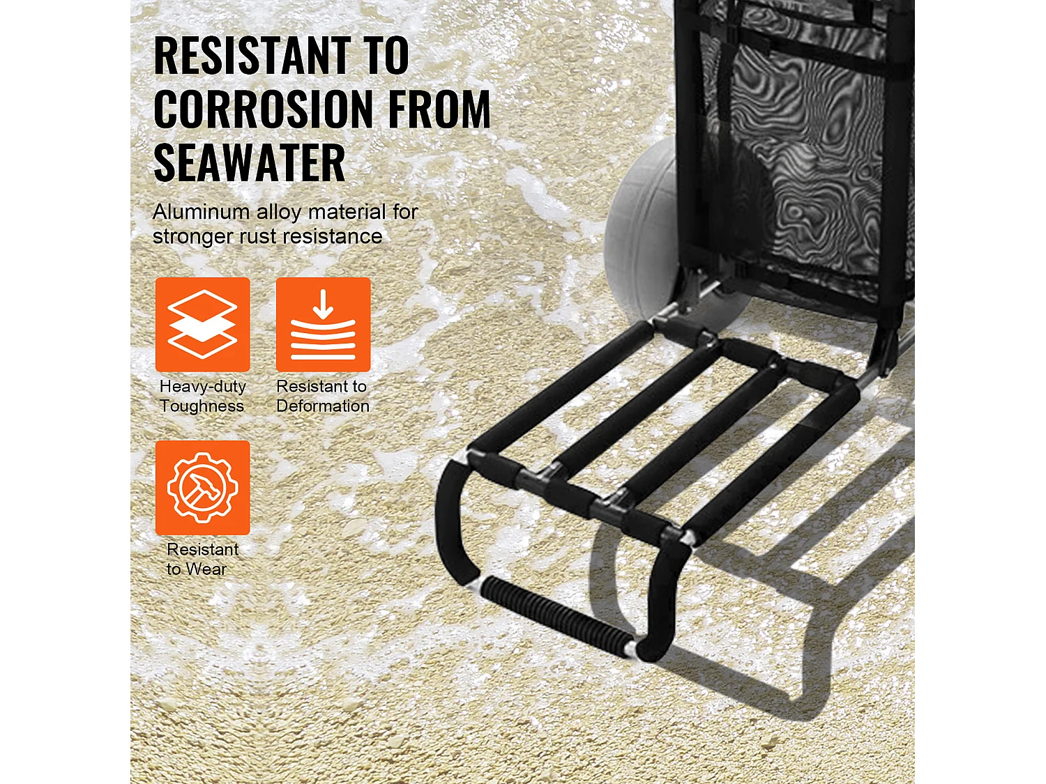 Carrello da Spiaggia SucceBuy, con Grandi Ruote - Ruote da 304 mm per Spiaggia e Giardinaggio