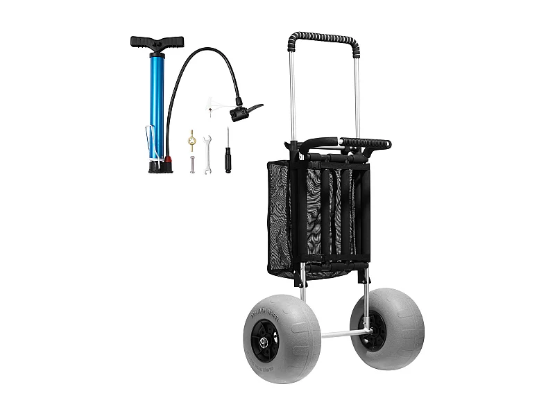 Carrello da Spiaggia SucceBuy, con Grandi Ruote - Ruote da 304 mm per Spiaggia e Giardinaggio