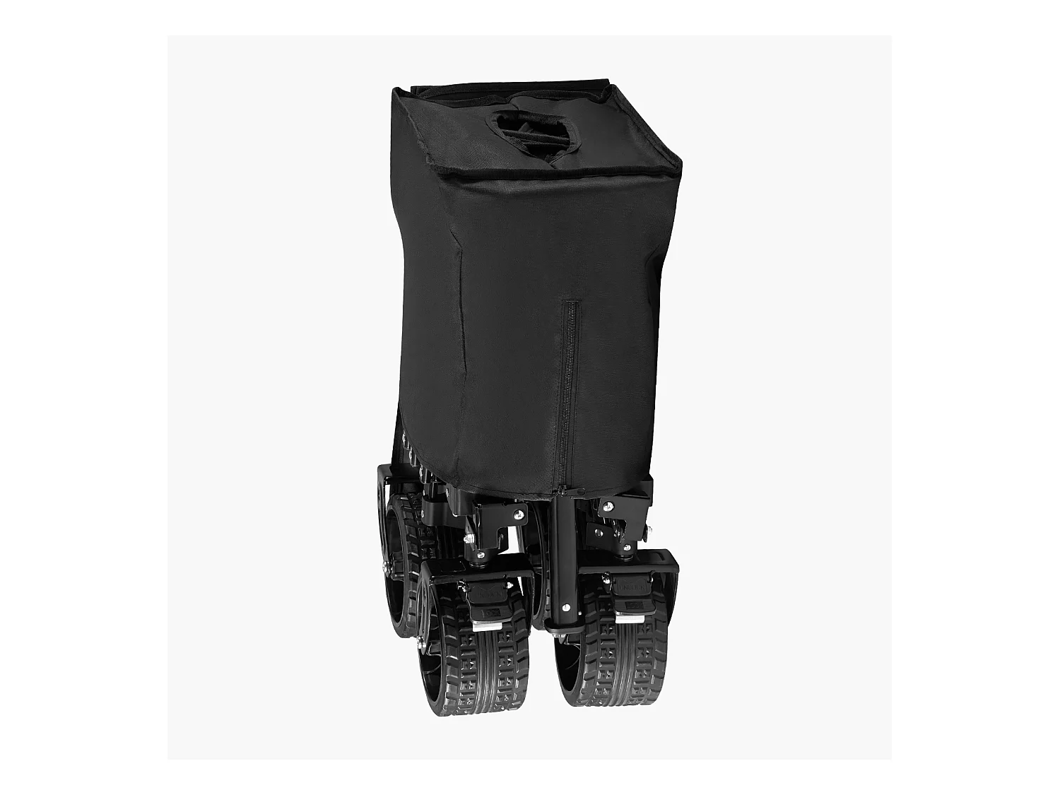 Chariot Pliable SucceBuy Chariot de Jardin Pliable Robuste 300 L 204.11 kg avec Longue Poignée pour l'Extérieur Cadre en Acier Durable