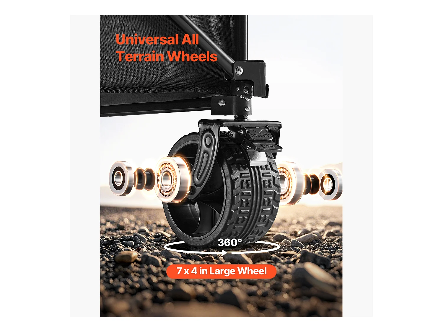 Chariot Pliable SucceBuy Chariot de Jardin Pliable Robuste 300 L 204.11 kg avec Longue Poignée pour l'Extérieur Cadre en Acier Durable