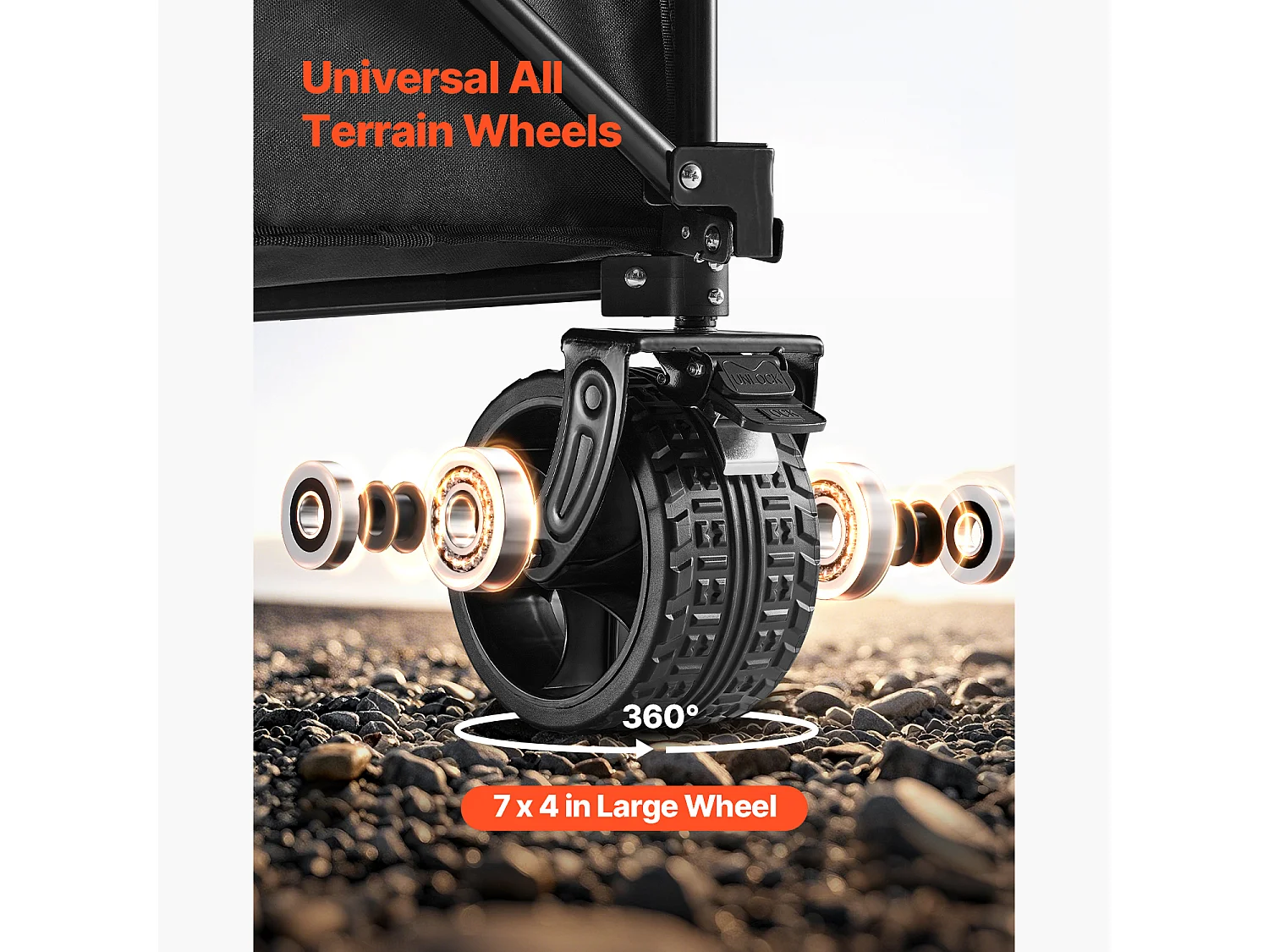 Chariot Pliable SucceBuy Chariot de Jardin Pliable Robuste 300 L 204.11 kg avec Longue Poignée pour l'Extérieur Cadre en Acier Durable