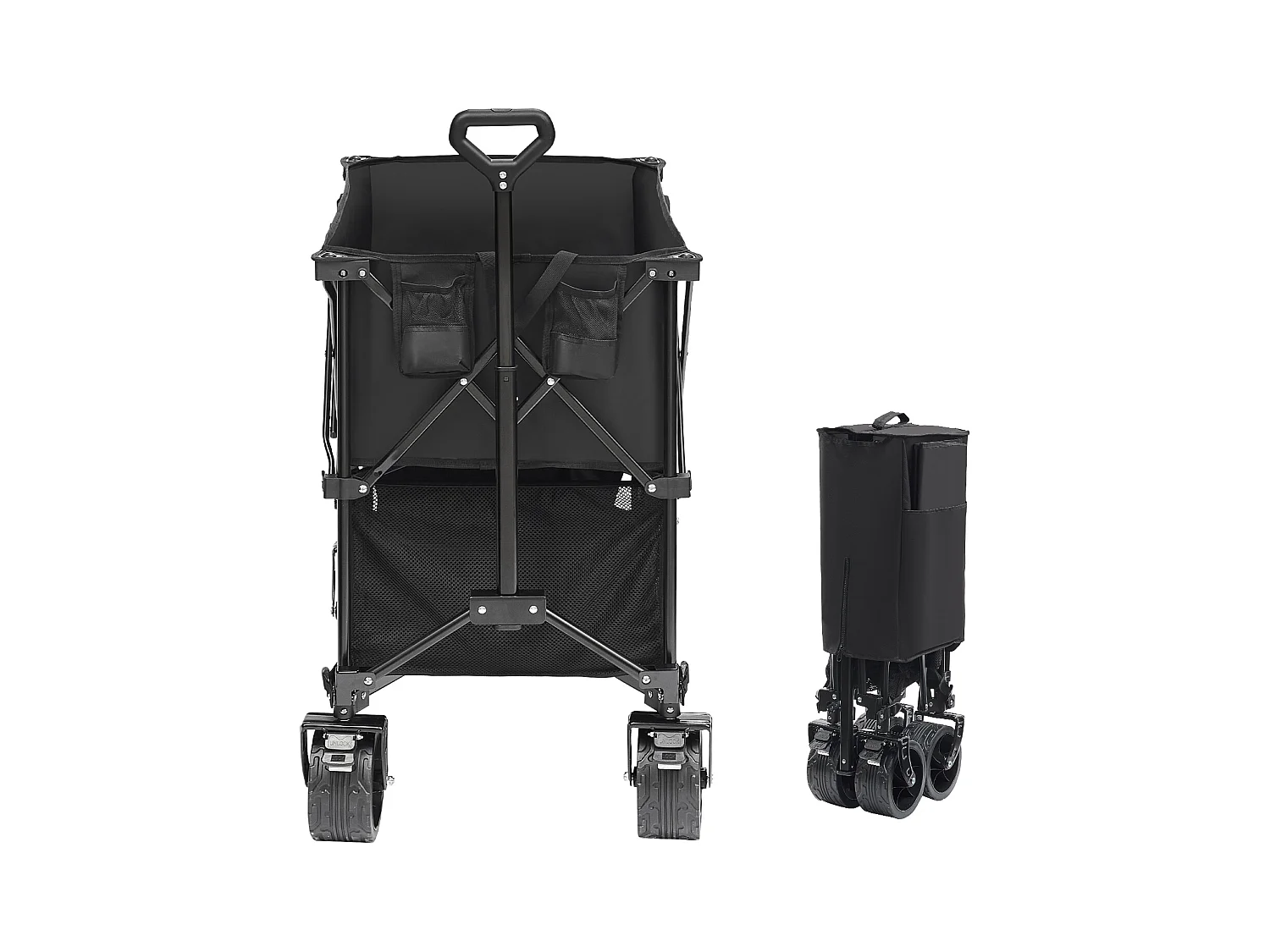 Chariot Pliable SucceBuy Chariot Pliable 400 L Chariot de Plage Robuste Capacité de 204.11 kg