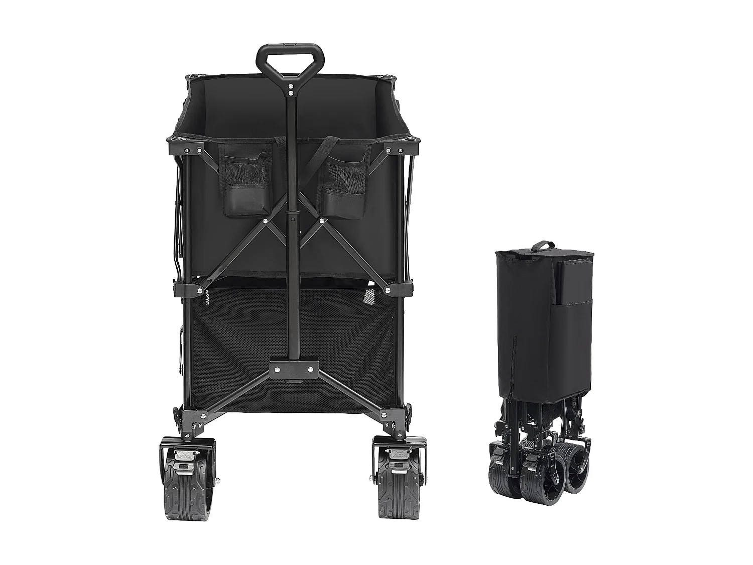 Chariot Pliable SucceBuy Chariot Pliable 400 L Chariot de Plage Robuste Capacité de 204.11 kg