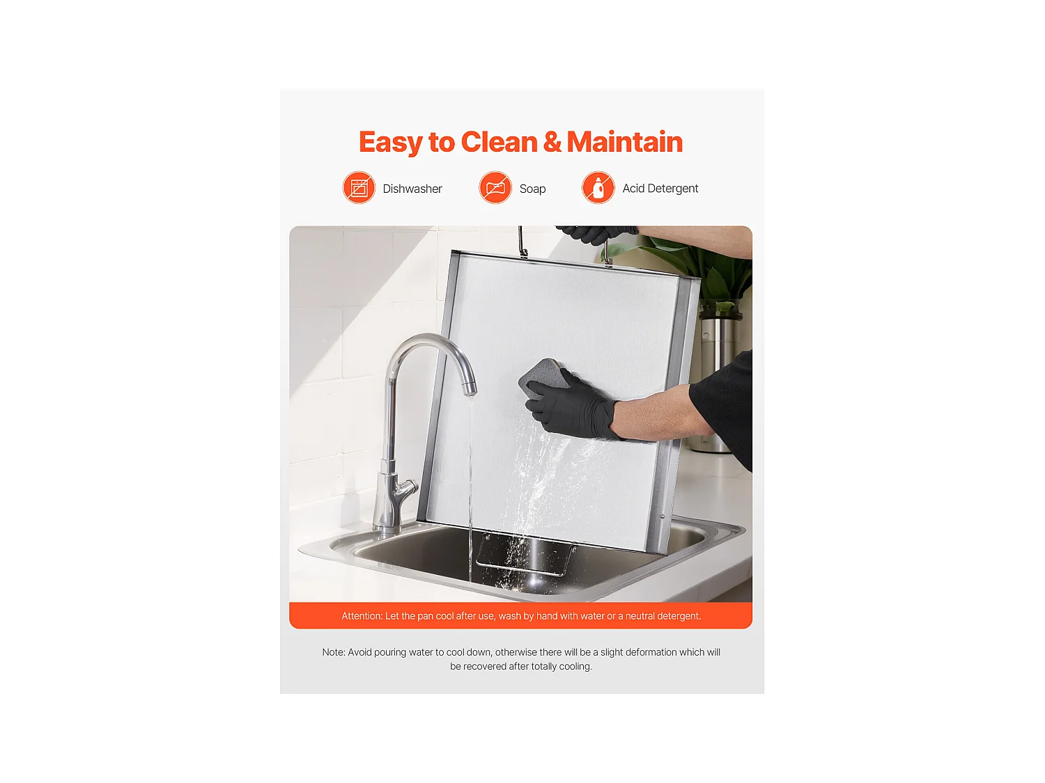 Plaque de Gril, SucceBuy Plaque de Cuisson en Acier Inoxydable pour Barbecue, Surface Plate 448 × 370 mm