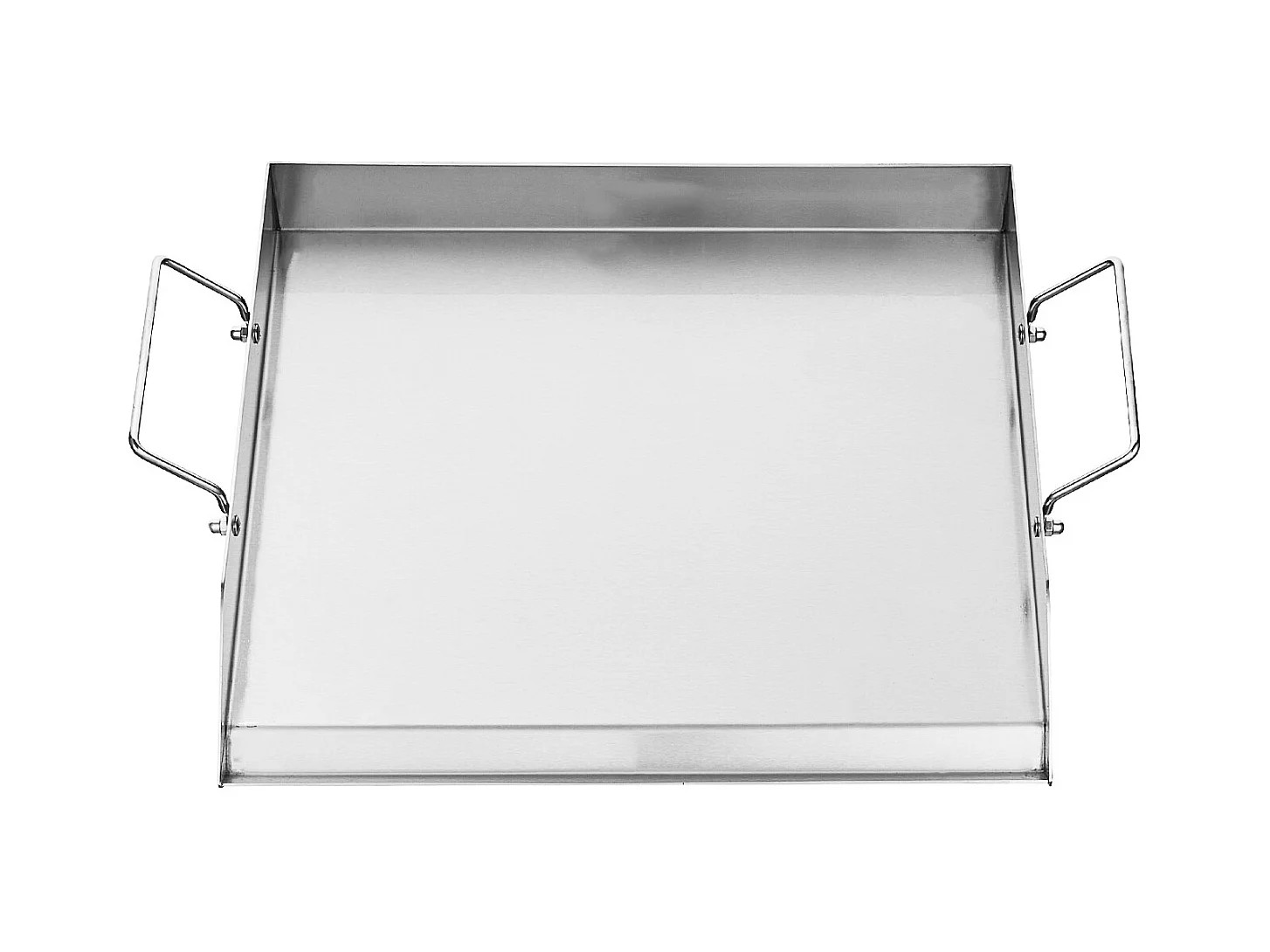 Plaque de Gril, SucceBuy Plaque de Cuisson en Acier Inoxydable pour Barbecue, Surface Plate 448 × 370 mm