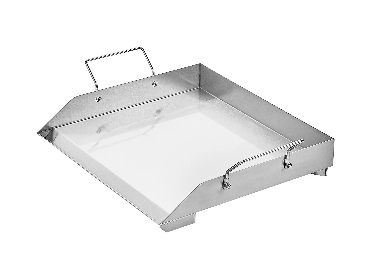Plaque de Gril, SucceBuy Plaque de Cuisson en Acier Inoxydable pour Barbecue, Surface Plate 448 × 370 mm