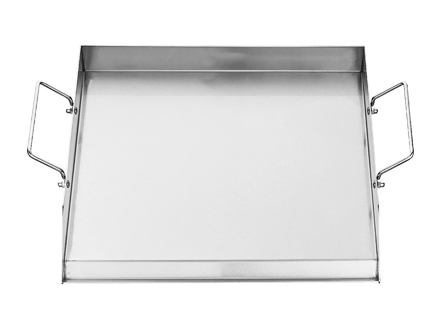 Plaque de Gril, SucceBuy Plaque de Cuisson en Acier Inoxydable pour Barbecue, Surface Plate 448 × 370 mm